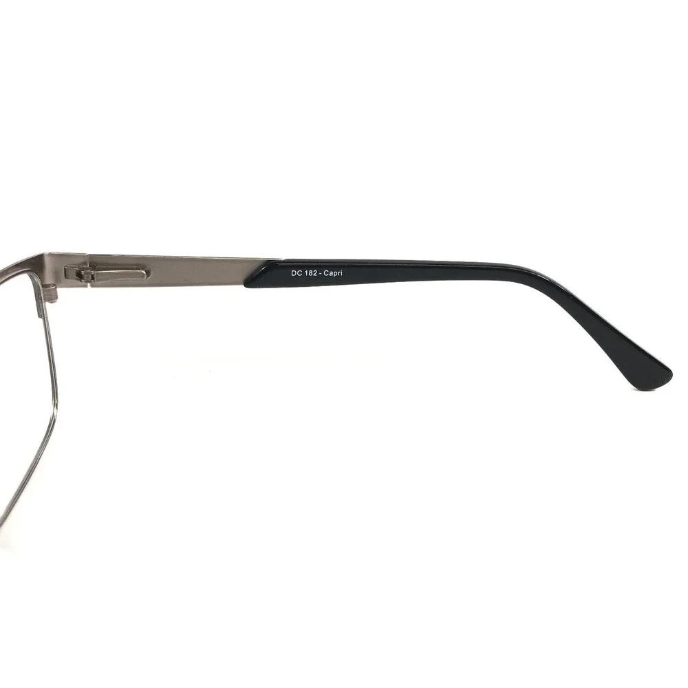 DC Eyeglasses Frames 182 Capri Gunmetal Black Rectangle Full Rim 53-17-145